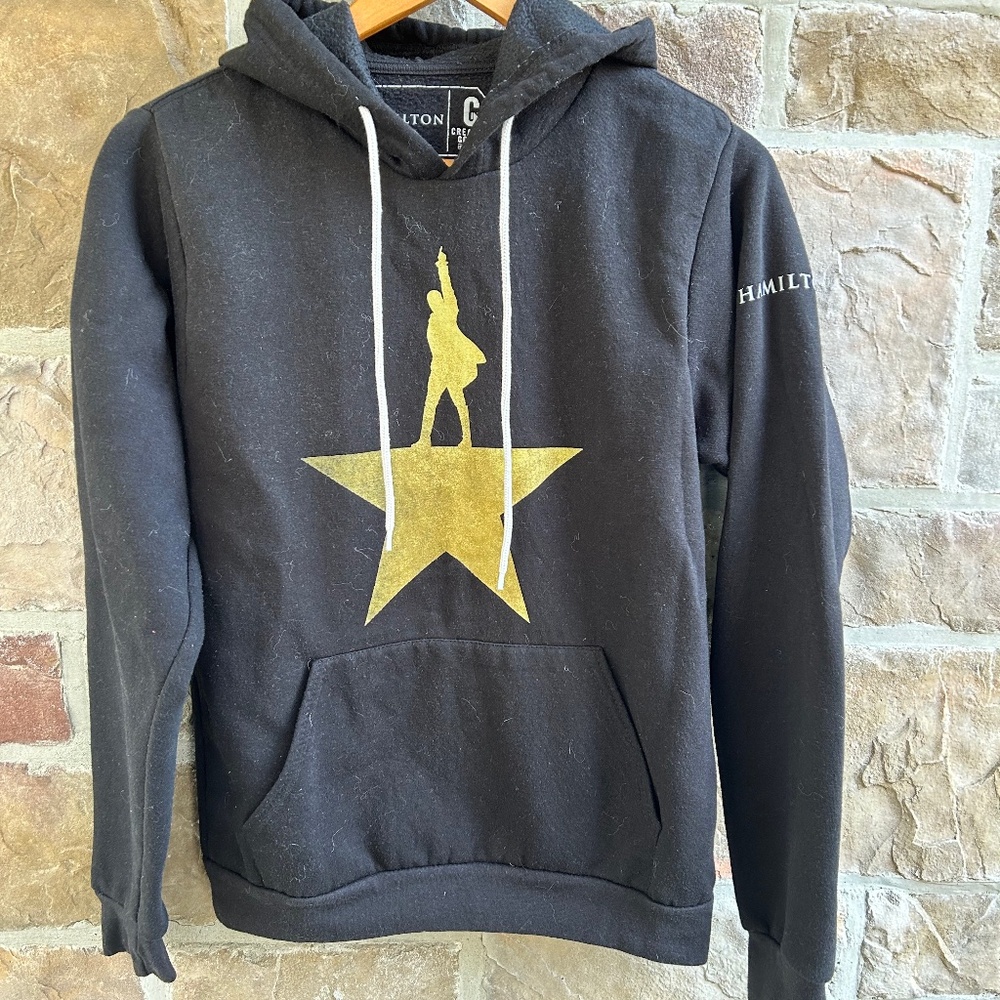 Hamilton Black Pullover Hooded Sweatshirt / Size Small